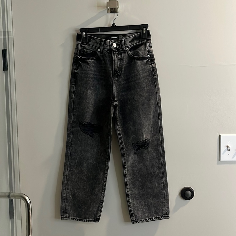 Express - Straight Ankle High Rise Jeans